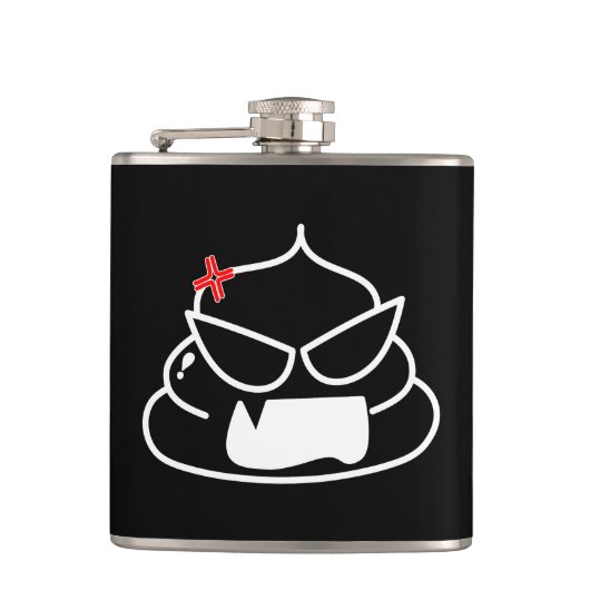 Angry Poop - Brootsch de PooPoo Heupfles (Voorkant)