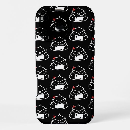 Angry Poop - Brootsch de PooPoo iPhone Hoesje (Achterkant)