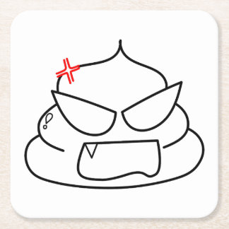 Angry Poop - Brootsch de PooPoo Kartonnen Onderzetters