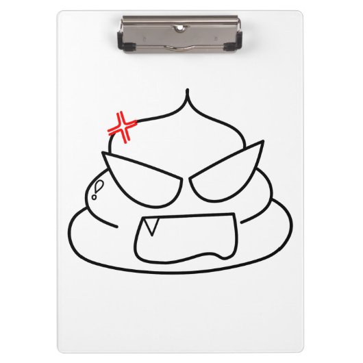Angry Poop - Brootsch de PooPoo Klembord (Voorkant)
