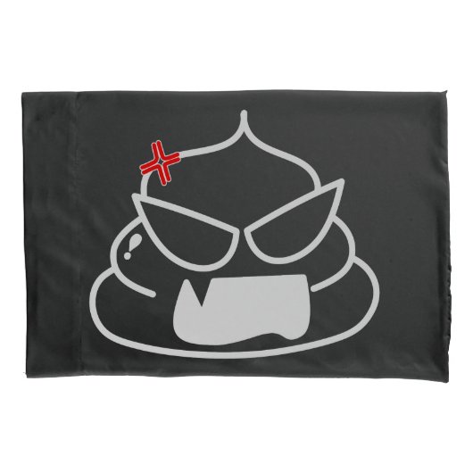 Angry Poop - Brootsch de PooPoo Kussensloop (Voorkant)