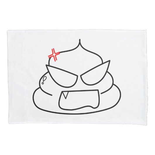Angry Poop - Brootsch de PooPoo Kussensloop (Voorkant)