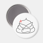 Angry Poop - Brootsch de PooPoo Magneet (Voorkant / Achterkant)