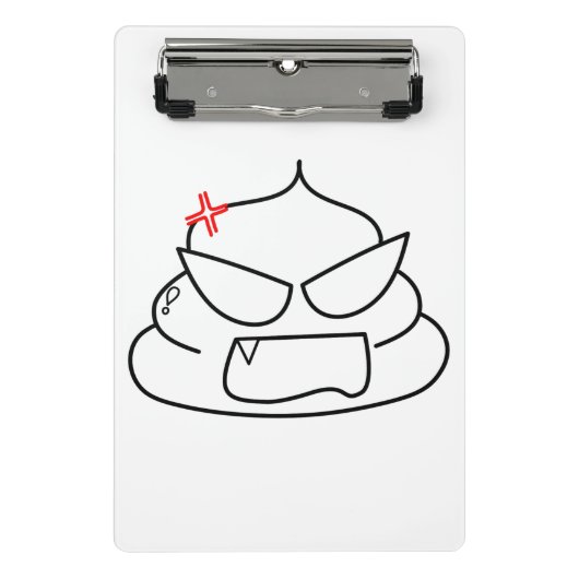 Angry Poop - Brootsch de PooPoo Mini Klembord (Voorkant)