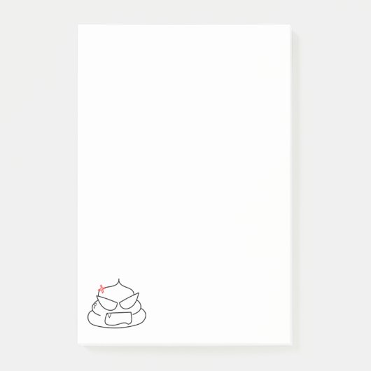 Angry Poop - Brootsch de PooPoo Post-it® Notes (Voorkant)