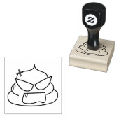 Angry Poop - Brootsch de PooPoo Rubberstempel (Gestempeld)