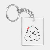 Angry Poop - Brootsch de PooPoo Sleutelhanger (Voorkant Links)