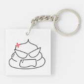 Angry Poop - Brootsch de PooPoo Sleutelhanger (Achterkant)