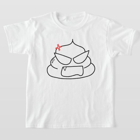 Angry Poop - Brootsch de PooPoo T-shirt (Laagn)