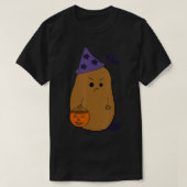 Angry Potato Funny Halloween Grumpy Potato Wizard T-shirt (Design voorkant)