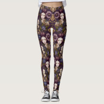 Angry Princess in Flower Garden Leggings - Schatti