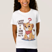Angry Puff Lion – Schattige Cartoon Lion Cub T-shi T-shirt (Voorkant)
