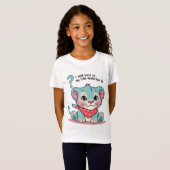 Angry Puff Lion – Schattige Cartoon Lion Cub T-shi T-shirt (Voorkant volledig)