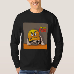 Angry Pug.Cute Pug draagt een grappige boze pet Es T-shirt