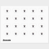 Angry Pug (zwart) - Uniek ontwerp Hart Sticker (Vel)