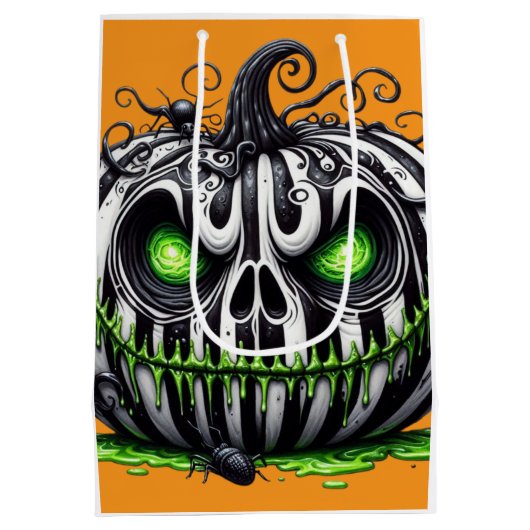 Angry Pumpkin Medium Cadeauzakje (Achterkant)