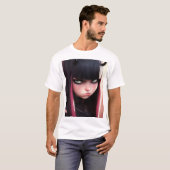 Angry Punk Rocker Meisje T-shirt (Voorkant volledig)