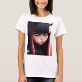 Angry Punk Rocker Meisje T-shirt (Voorkant)