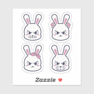 Angry Rabbit Sticker