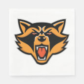 Angry Raccoon Face Napkins Servet (Voorkant)