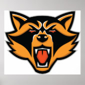 Angry Raccoon Face Poster (Voorkant)