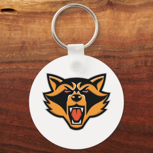 Angry Raccoon Face Sleutelhanger (Voorkant)