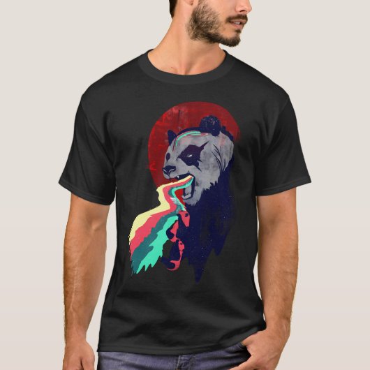 Angry Rainbow Panda T-shirt (Voorkant)