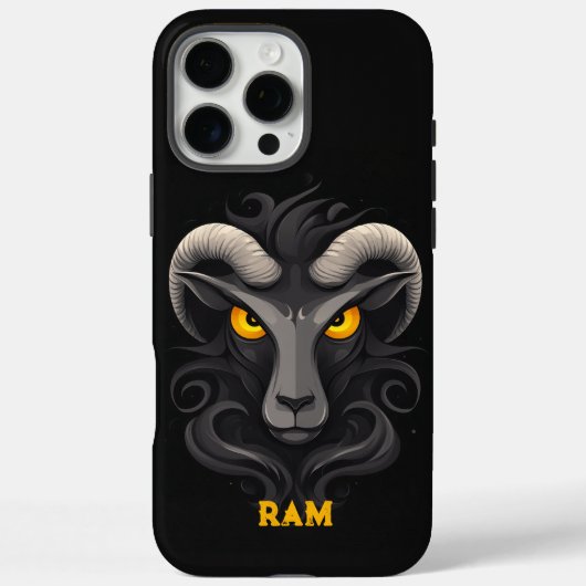 Angry Ram Black Case-Mate iPhone Case (Achterkant)