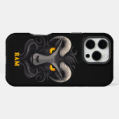 Angry Ram Black iPhone Hoesje (Achterkant horizontaal)