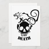 Angry Rat op een boze schedel Feestdagenkaart (Voorkant / Achterkant)