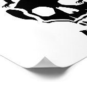 Angry Rat op een boze schedel Poster (Hoek)