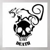 Angry Rat op een boze schedel Poster (Voorkant)