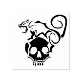 Angry Rat op een boze schedel Rubberstempel (Afrduk)