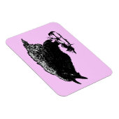 Angry Raven in Black Pick Your Background Magneet (Rechterzijde)