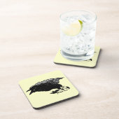 Angry Raven in Black Pick Your Background Onderzetter (Rechterzijde)