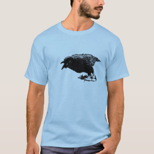 Angry Raven in Black Pick Your Background T-shirt