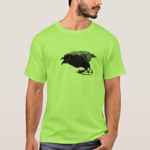 Angry Raven in Black Pick Your Background T-shirt