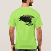 Angry Raven in Black Pick Your Background T-shirt (Achterkant)