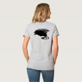 Angry Raven in Black Pick Your Background T-shirt (Achterkant volledig)