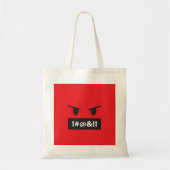 Angry Red Face Cursing Emoji Tote Bag (Voorkant)
