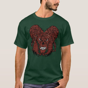 Angry Red Monster Skull T-shirt
