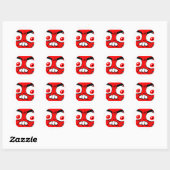 Angry Red Rage Face Ronde Sticker (Vel)