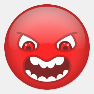 Angry Red Ronde Sticker