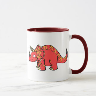 Angry Red Triceratops - Dinosaur-gifts.com Mok