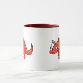 Angry Red Triceratops - Dinosaur-gifts.com Mok (Midden)