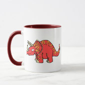 Angry Red Triceratops - Dinosaur-gifts.com Mok (Links)