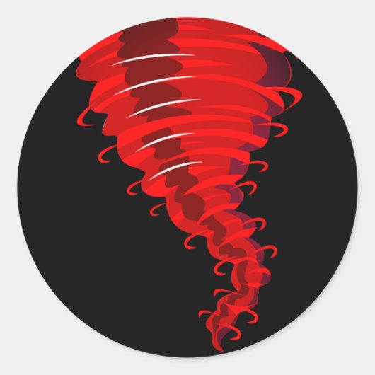 Angry Red Twister Tornado Stickers (Voorkant)