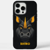 Angry Rhino Black Case-Mate iPhone Case (Achterkant)