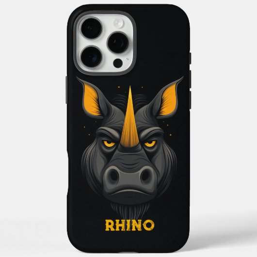 Angry Rhino Black Case-Mate iPhone Case (Achterkant)