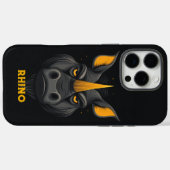 Angry Rhino Black Case-Mate iPhone Case (Achterkant (horizontaal))